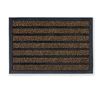 Astra paillasson Robuste extérieur & intérieur résistant aux intempéries - Tapis de propreté antidérapant paillasson pour Porte d'entrée, terrasse - Scraper Line paillasson 45x75 cm Brun