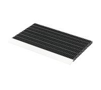 ASTRA Paillasson Super Brush - paillasson en Aluminium - Indoor et Outdoor - extrêmement résistant - antidérapant - Durable et résistant - 40x60cm, Noir
