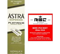 Astra Platinum Lot De 100 Lames À Raser Avec Cérines Hémostatiques