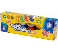 Astra Poster Paints - Lot de 12 couleurs vibrantes de 20 ml dans un emballage élégant ! Parfait pour la créativité et l'amusement ! Distinguez vos créations avec des touches d'or et d'argent !