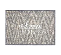 Astra Tapis antidérapant Salon - Miabella paillasson intérieur - Cuisine Tapis de Sol Couloir Tapis de propreté - Tapis de propreté Lavable 50x70cm Chevron Welcome Home