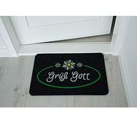 Astra Tapis de Premium Rips Flocky Color Porte Tapis, Polypropylène, 40 x 60 x 0, 8 cm, Grüß Gott - Grau/Anthrazit, 40 x 60 x 0,8 cm