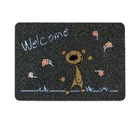 Astra Tapis de Premium Rips Flocky Color Porte Tapis, Polypropylène, 40 x 60 x 0, 8 cm, Welcome Bär - Grau/Anthrazit, 40 x 60 x 0,8 cm