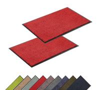 Astra Tapis de propreté de Haute qualité - paillasson intérieur - Lavable à 30° C - Tapis antidérapant - Rangement Chaussures Couloir - Rouge 90x150 cm 2er Set