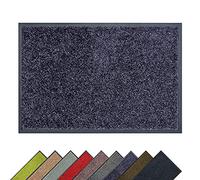 Astra Tapis de propreté de Haute qualité - paillasson intérieur - Tapis de Sol Lavable à 30° C - Tapis antidérapant - Tapis Cuisine - Couloir - Bleu Gris 60x180 cm