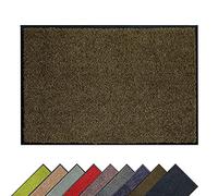 ASTRA Tapis de propreté de Haute qualité - paillasson intérieur - Tapis de Sol Lavable à 30° C - Tapis antidérapant - Tapis Cuisine - Couloir - Marron 60x180 cm