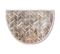 Astra Tapis de propreté Doux et Moelleux Pure & Soft - Tapis de propreté intérieur - Paillasson résistant - Chevrons 50 x 70 cm Semi-Circulaire