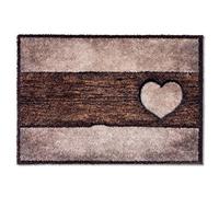 Astra Tapis de propreté Doux et Moelleux Pure & Soft - Tapis de propreté Multicolore - paillasson intérieur - paillasson résistant - 50x70cm (Couleur : cœur Bois Sable-Brun)