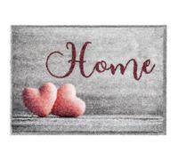 Astra Tapis de propreté Doux et Moelleux Pure & Soft - Tapis de propreté Multicolore - paillasson intérieur - paillasson résistant - 50x70cm (Couleur : Home Coeurs argentés)