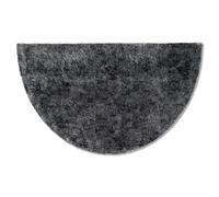 Astra Tapis de propreté Moelleux - Pure & Soft - Gris foncé Semi-Circulaire 62x104cm - Tapis de Cuisine Lavable intérieur - Tapis de Porte résistant - Tapis