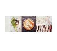 Astra Tapis d'entrée antidérapant intérieur 50 x 150 cm Patchwork Bon Appétit - Tapis Anti-salissures Absorbant - Lavable en Machine 30°C - Tapis de Porte