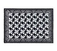 Astra Tapis d'entrée antidérapant intérieur 50x70 cm Carreaux Gris - Tapis Anti-salissures Ultra Absorbant - Lavable en Machine 30°C - Tapis de Porte Design