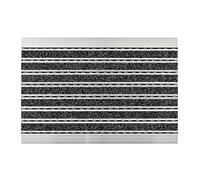 ASTRA Tapis élégant Paillasson en Aluminium, Polypropylène, Charbon, 80 x 150 cm