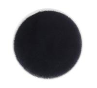 Astra Tapis en Fausse Fourrure Moelleux de Haute qualité - Tapis Salon - Tapis à Poils Hauts Agneau Peau de Mouton Accessoire - Peau Déco Noir Rond Ø 35 cm