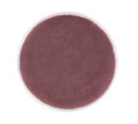 Astra Tapis en Fausse Fourrure Moelleux de Haute qualité - Tapis Salon - Tapis à Poils Hauts Agneau Peau de Mouton Accessoire - Peau Déco Bordeaux Rond Ø 35 cm