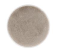 Astra Tapis en Fausse Fourrure Moelleux de Haute qualité - Tapis Salon - Tapis à Poils Hauts Agneau Peau de Mouton Accessoire - Peau Déco Beige Rond Ø 35 cm