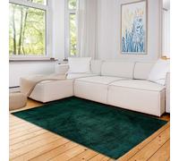 Astra Tapis uni Salon, Chambre - Tissu Plat Douillet pour l'intérieur - Très Grand Tapis à Poils Courts Doux - Tapis Sam Vert foncé, 200x280cm