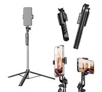 Astradeal - Support Téléphone Extensible 180 cm - Trépied Smartphone Télescopique Réglable - Perche à Selfie Professionnelle - Support Photo Mobile Stable pour Vidéo, Vlog, Streaming, TikTok