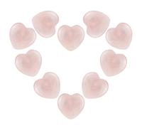 AstraGlam 10 pièces de Quartz Rose en Forme de cœur - Pierres Porte-Bonheur Artisanales pour la méditation, l'équilibre énergétique, l'équilibre des Chakras, Le Soin de soi et la Croissance