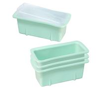 AstraGlam Lot de 4 grands bacs à glaçons en silicone, durables de 1 kg, parfaits pour les bains de glace et les applications fraîches, faciles à enlever, polyvalents