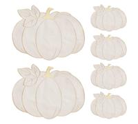 AstraGlam Lot de 6 Sets de Table Automne Lavables avec Motif Citrouille - Dessous de Plat Ronds pour Halloween, Thanksgiving et Décoration Automnale Style Campagne pour Cuisine, Salle à Manger et