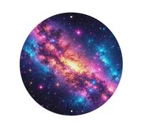 Astral Galaxy Core Core Astronomy Sky Atlas Stellar Orbit Plaque en métal Décoration murale pour café, Man Cave, Club Bar, Bureau, Maison Jardin Affiche ronde en métal 20,3 x 20,3 cm