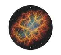 Astral Messier 1 Crabe Nebula Sky Atlas Stellar Orbit Plaque en métal Décoration murale pour café, cave, club, bar, bureau, maison, jardin 20,3 x 20,3 cm