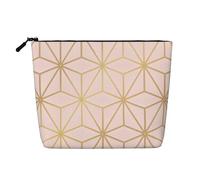 Astral Metallic Blush Rose Or,Trousse de Toilette de Voyage Portable, Imitation Lin, en Lin.