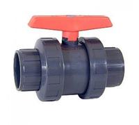 Astral : vanne papillon à boisseau sphérique, Ø 63 mm, en PVC, à coller.