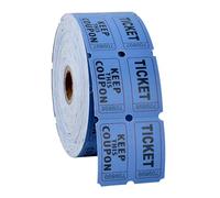 Astralong 1000 Pièces Ticket Tombola Doubles Rouleaux (500 Paires), Numérotation Consécutive, Billets Tombola Déchirables pour Événements, Entrées, Loteries, Récompenses et Prix, Rouge/Bleu