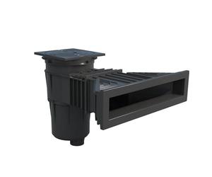 Astralpool Pièce à sceller Piscine - Skimmer XXL Parker -17,5L Liner/Béton - modèle Norm - Gris Anthracite de