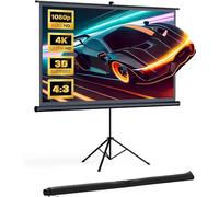 ASTRASCREEN Écran de projection portable de 100 pouces avec support 16:9 Pantalla pour Proyector Écran de projection extérieur Film LED pour projecteur d'intérieur et home cinéma