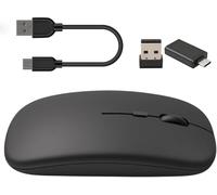 Astraveo Souris Bluetooth Rechargeable 5.2 Dual-Mode Remplacement pour la M-agic Mouse, Compatible avec MacBook Pro/Air/iPad ios13/ordinateurs Portables/PC, 3 DPI Réglable