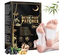 AstraVox Patch Detox Pieds, 30 Patch Pied Detox Nettoyants En Profondeur, Naturels Et Doux Pour Éliminer Les Toxines, Améliorer La Circulation Sanguine, Soulager La Fatigue Et Le Stress