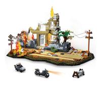 Astrevo Kit de construction de base militaire tour de guet - 1145 pièces - Jouet militaire - Modèle d'architecture avec figurine - Cadeau pour enfants et adultes