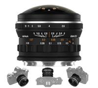 AstrHori Objectif fisheye circulaire 6 mm F2.8 plein format ultra grand angle 220° avec mise au point manuelle pour photographie et vidéo, pour monture E/L/RF/Z (monture NZ)