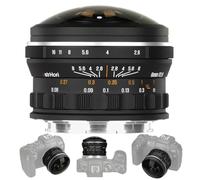 AstrHori Objectif fisheye circulaire 6 mm F2.8 plein format ultra grand angle 220° avec mise au point manuelle pour photographie et vidéo, pour monture E/L/RF/Z (EOS RF)