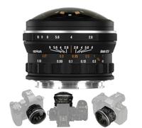AstrHori Objectif fisheye circulaire 6 mm F2.8 plein format ultra grand angle 220° Objectif créatif avec mise au point manuelle pour photographie et vidéo pour monture E / L / RF / Z