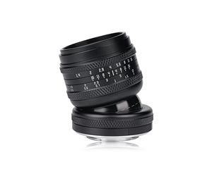 AstrHori Objectif grand format F1.4 50 mm à inclinaison manuelle avec fente pour filtre compatible avec Sony E-Mount A7, A7R, A7S, A9, A6000, A6300, A6500, A6600 (Noir)