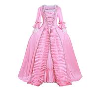 ASTRICOS Robe médiévale de style rococo, inspirée de Marie-Antoinette, pourpre, inspirée de la cour coloniale du XVIIIe siècle. (Rose, XL)