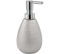 Gedy G-Astrid Silver Bathroom Dimensions 16,6 x 8,3 x 8,3 cm Poids 0,23 kg, Distributeur de Savon en céramique, année de Garantie 2, Design R & D, Unica