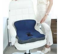 Astrivae Coussin de Bureau Ergonomique - Découpe Coccyx & Support Lombaire en Mousse Mémoire (43x39cm)