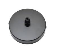 AstrizLamp 1 Trous Rosace de Plafond 15cm Ronde Pavillon Luminaire Noir Métal 1 Voies Cache Fil pour Lustre Fixation Plafonnier avec Accessoire pour Plafonniers, Luminaires Suspendus