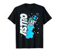 Astro and Dog Rocket Launch in Space Video Game T-Shirt