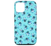 Astro Bot All-Over Print Repeating Poses Aqua Video Game Coque pour iPhone 12/12 Pro