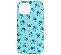 Astro Bot All-Over Print Repeating Poses Aqua Video Game Coque pour iPhone 15