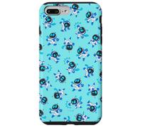 Astro Bot All-Over Print Repeating Poses Aqua Video Game Coque pour iPhone 7 Plus/8 Plus