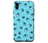 Astro Bot All-Over Print Repeating Poses Aqua Video Game Coque pour iPhone XS Max