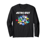Astro Bot and Friends Character Burst Colorful Video Game Manche Longue
