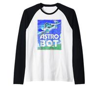 Astro Bot Flying Colorful Landscape Video Game Manche Raglan